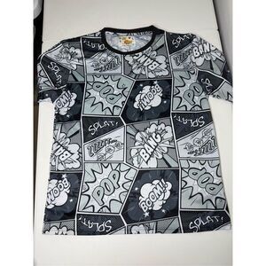 Comic T-Shirt  Oh Snap, By Drill Clothing Men's Size 3X Monochrome Retro 60s